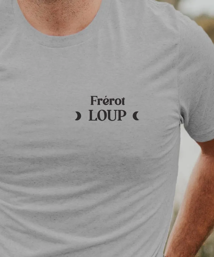 T-Shirt Frérot Loup lune coeur Pour homme