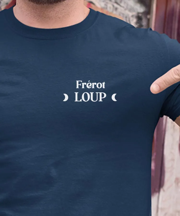 T-Shirt Frérot Loup lune coeur Pour homme