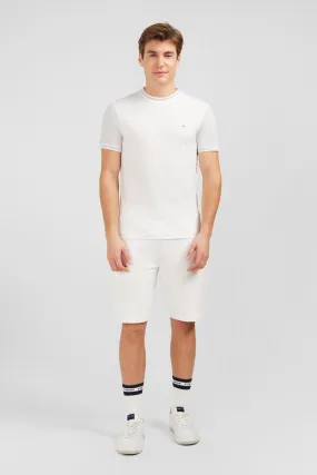 T-shirt manches courtes blanc colorblock