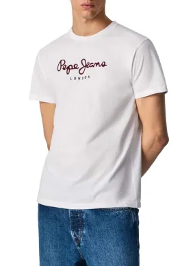 T-Shirt Pepe Jeans Eggo Blanc pour Homme