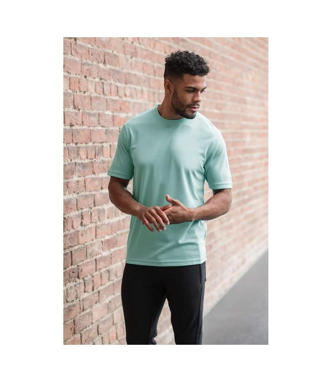 T-shirt performance homme turquoise AWDis