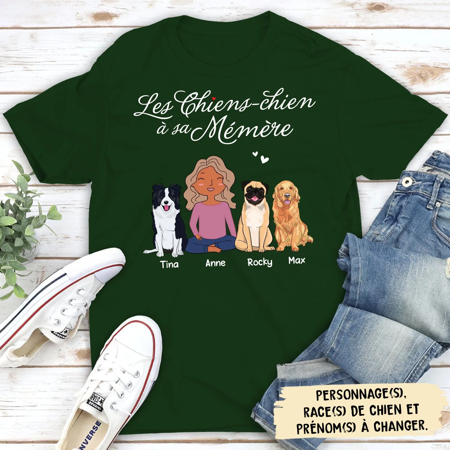 T-shirt Unisex Personnalisé - Le Chien-Chien À Sa Mémère