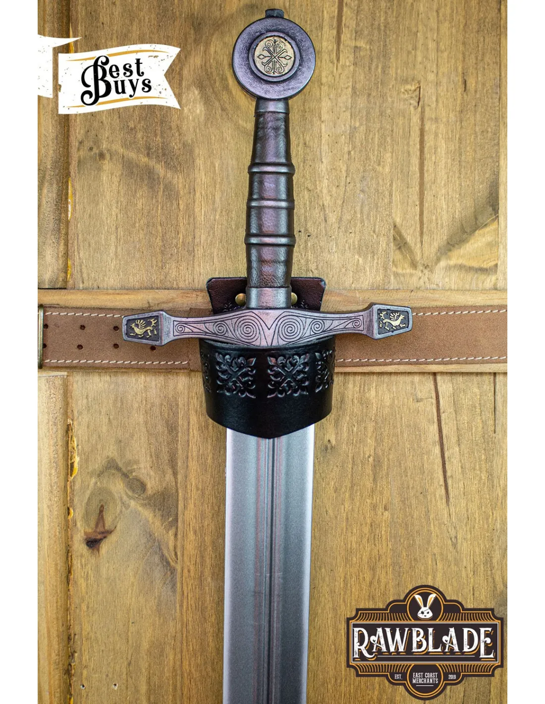 Tahalí Lombard de ceinture pour armes - Noir ⚔️ Boutique Épées