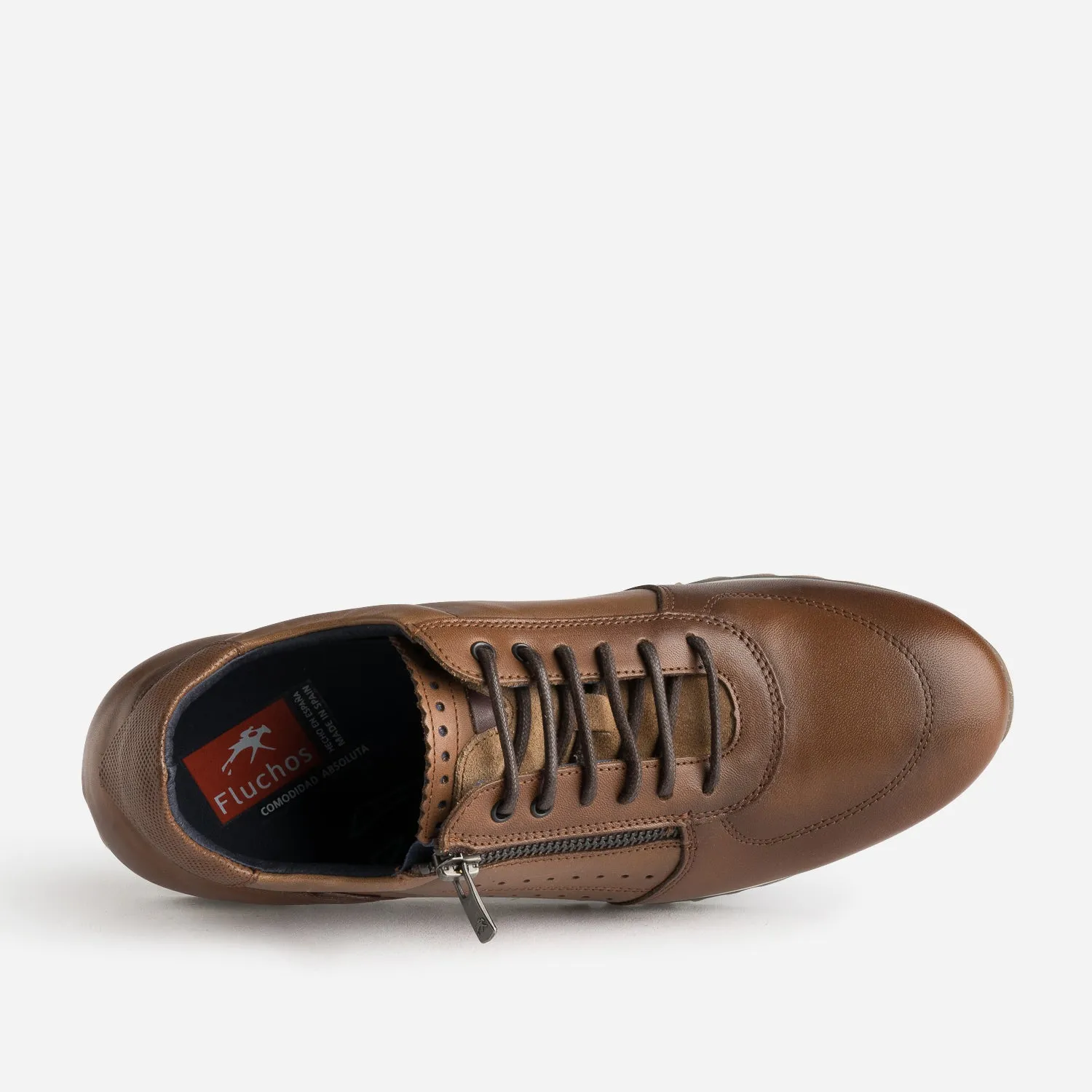 Tennis FLUCHOS marron en cuir - Baskets / Tennis Homme | ERAM