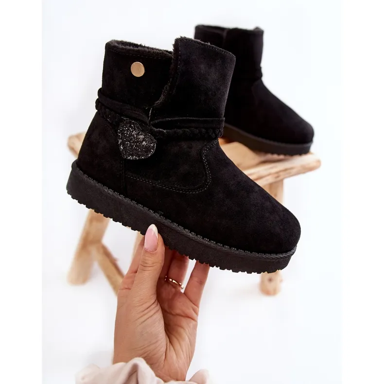 Vinceza Bottes de neige pour enfants Black May le noir