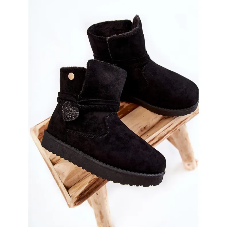 Vinceza Bottes de neige pour enfants Black May le noir