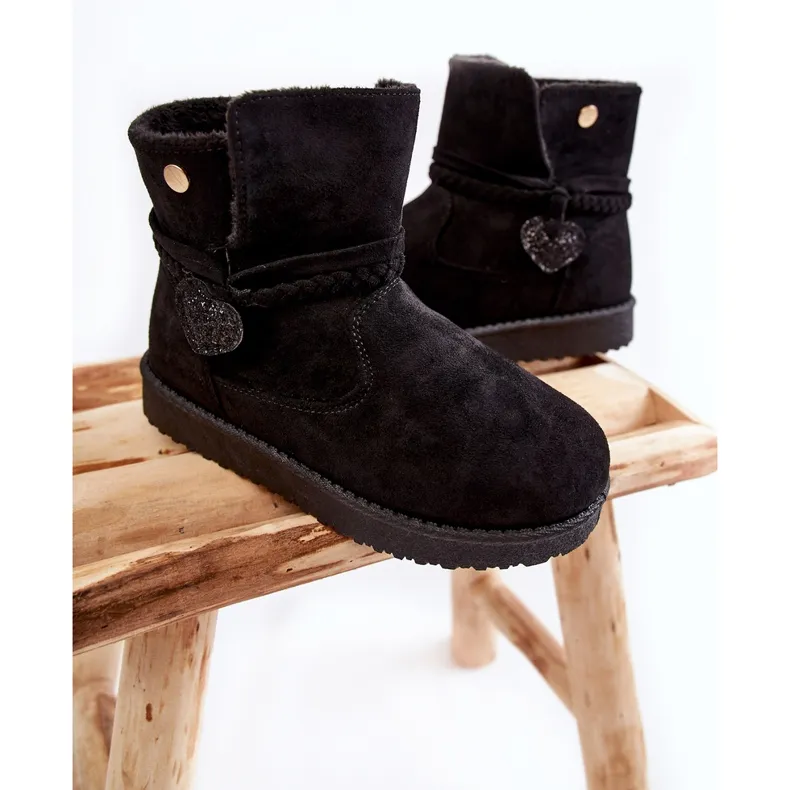 Vinceza Bottes de neige pour enfants Black May le noir