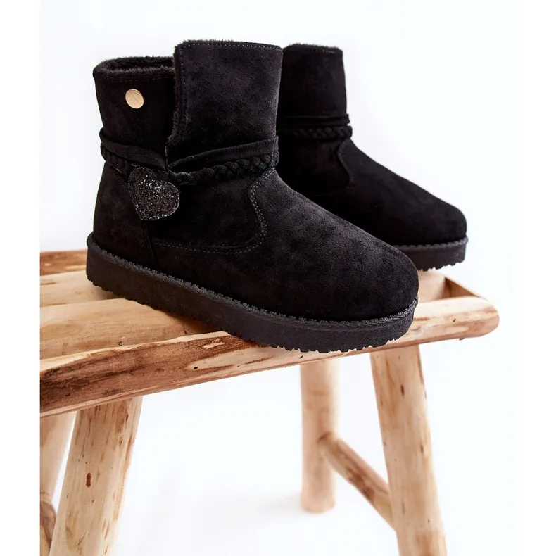 Vinceza Bottes de neige pour enfants Black May le noir