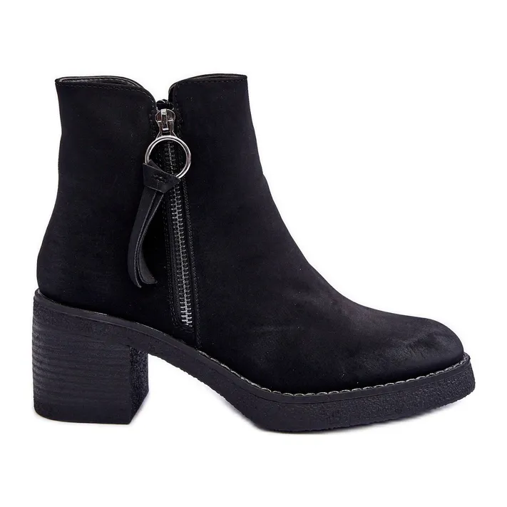 WS1 Bottes Classiques en Daim pour Femme Noir Limoso le noir