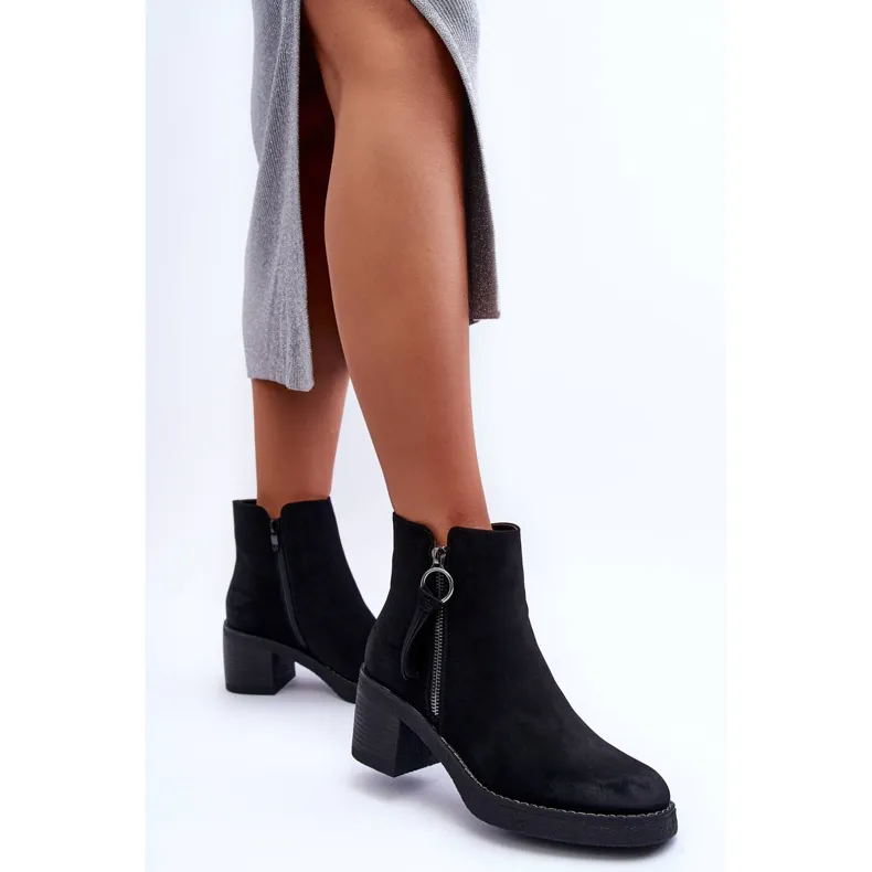 WS1 Bottes Classiques en Daim pour Femme Noir Limoso le noir